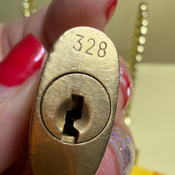 Louis Vuitton Gold Padlock Key Holder with gold tone chain!!!! - Picture 4 of 5